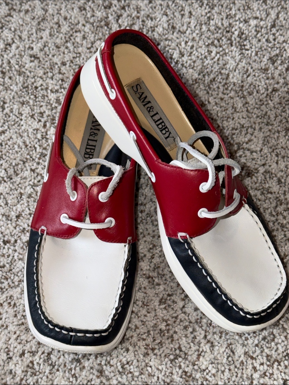 Sam & Libby Red, White & Blue Boat Mules